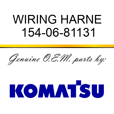WIRING HARNE 154-06-81131