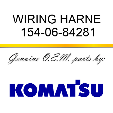 WIRING HARNE 154-06-84281
