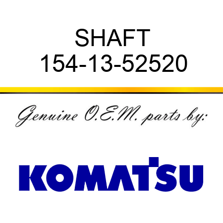SHAFT 154-13-52520