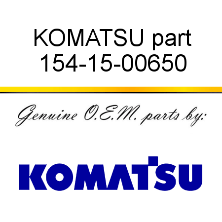 KOMATSU part 154-15-00650
