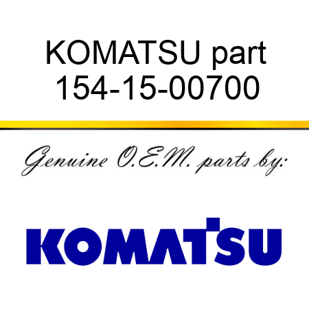 KOMATSU part 154-15-00700