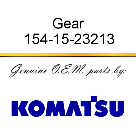 Gear 154-15-23213