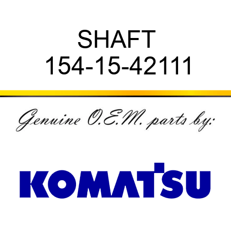SHAFT 154-15-42111