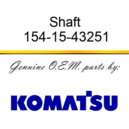 Shaft 154-15-43251