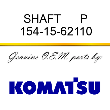 SHAFT      P 154-15-62110