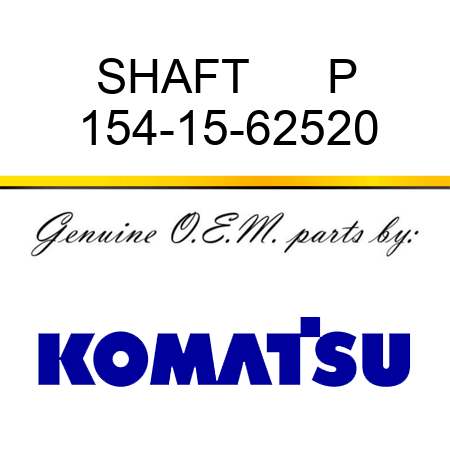 SHAFT      P 154-15-62520
