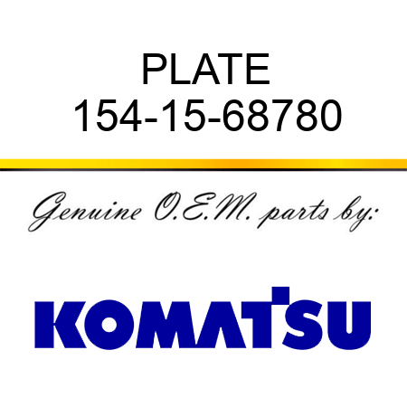 PLATE 154-15-68780