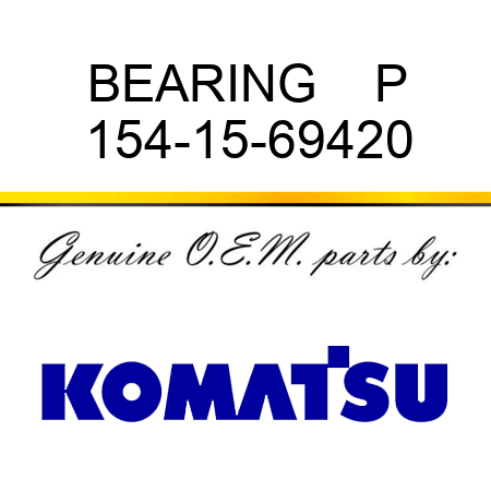BEARING    P 154-15-69420