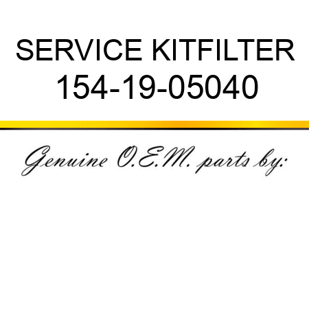 SERVICE KIT,FILTER 154-19-05040