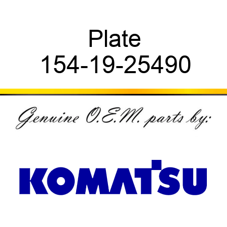 Plate 154-19-25490
