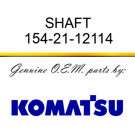SHAFT 154-21-12114