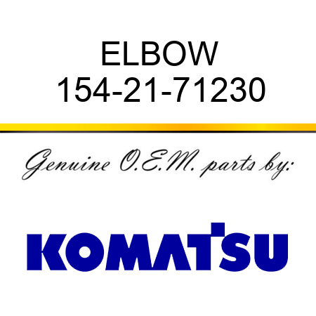 ELBOW 154-21-71230