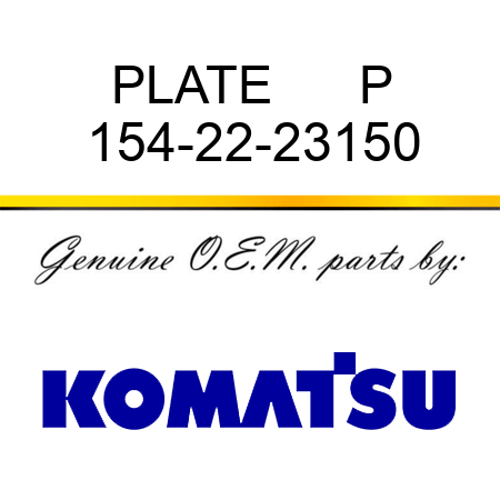 PLATE      P 154-22-23150