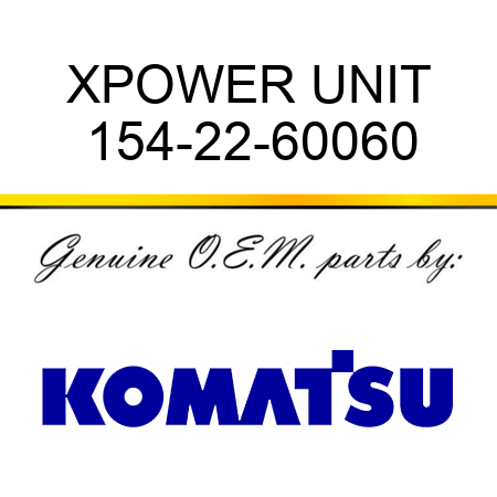 XPOWER UNIT 154-22-60060