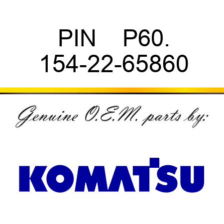 PIN    P60. 154-22-65860