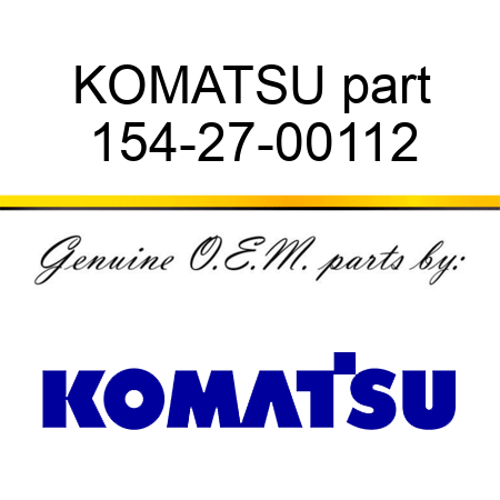 KOMATSU part 154-27-00112