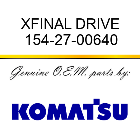 XFINAL DRIVE 154-27-00640