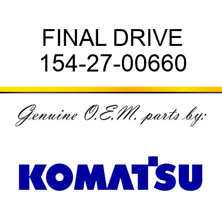 FINAL DRIVE 154-27-00660