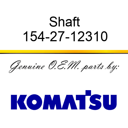Shaft 154-27-12310