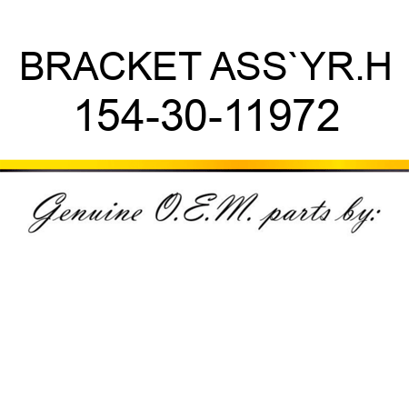 BRACKET ASS`Y,R.H 154-30-11972