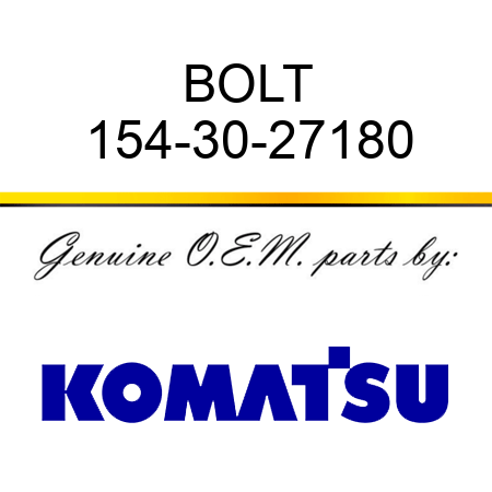 BOLT 154-30-27180