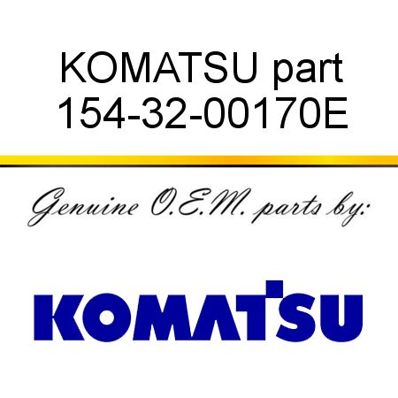 KOMATSU part 154-32-00170E