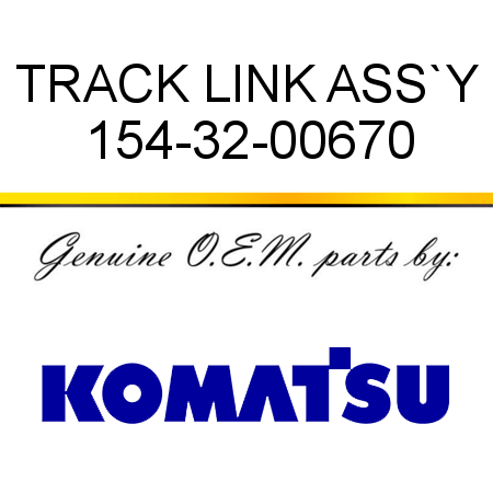 TRACK LINK ASS`Y 154-32-00670