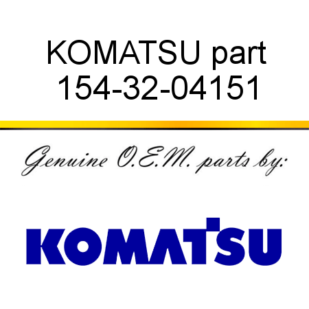 KOMATSU part 154-32-04151
