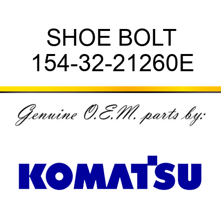 SHOE BOLT 154-32-21260E