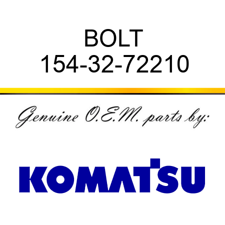 BOLT 154-32-72210