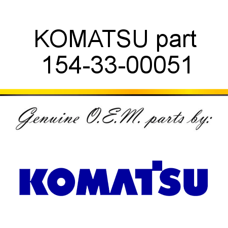 KOMATSU part 154-33-00051