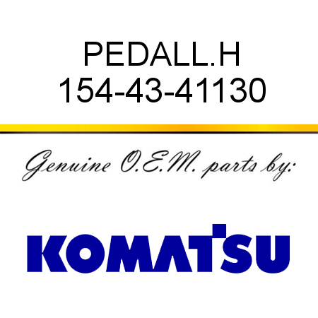 PEDAL,L.H 154-43-41130