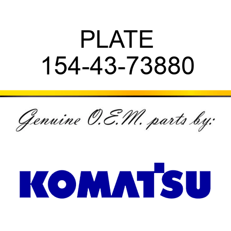 PLATE 154-43-73880