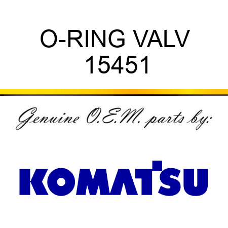 O-RING, VALV 15451