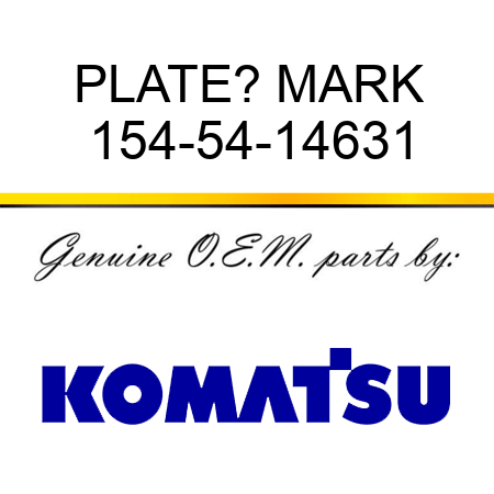 PLATE? MARK 154-54-14631