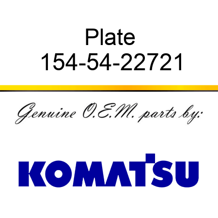 Plate 154-54-22721