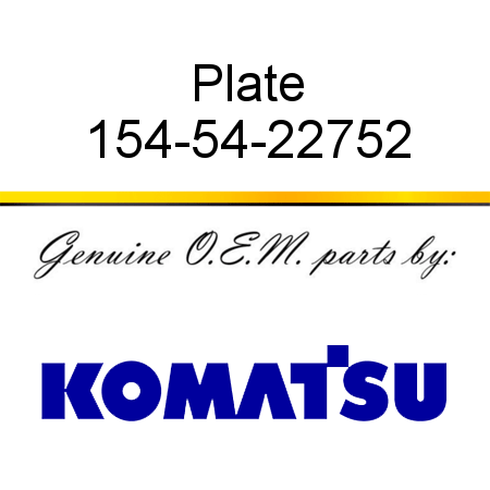 Plate 154-54-22752