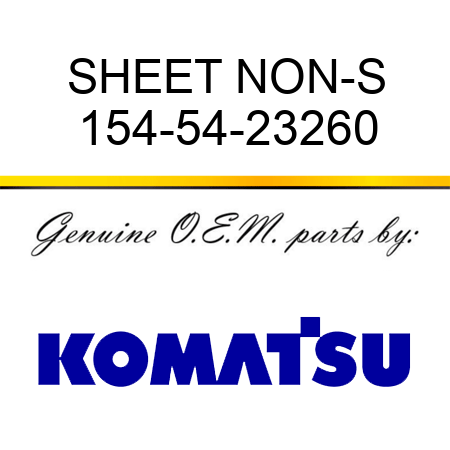 SHEET, NON-S 154-54-23260