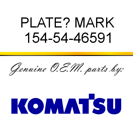 PLATE? MARK 154-54-46591