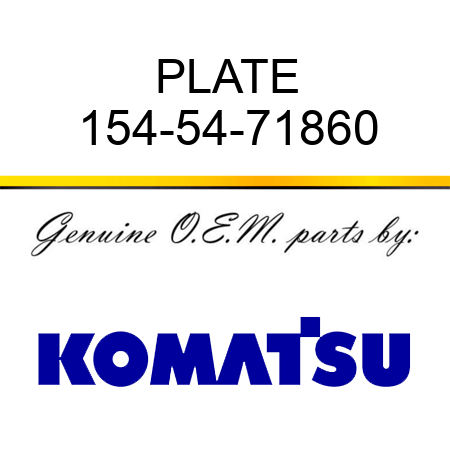PLATE 154-54-71860
