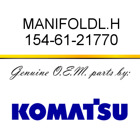 MANIFOLD,L.H 154-61-21770