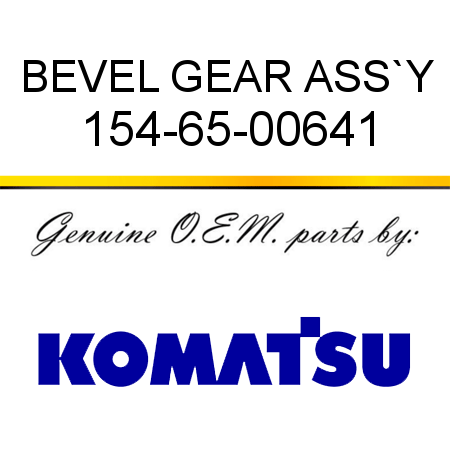 BEVEL GEAR ASS`Y 154-65-00641