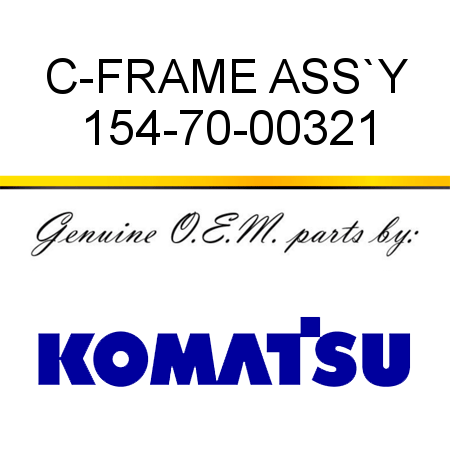 C-FRAME ASS`Y 154-70-00321
