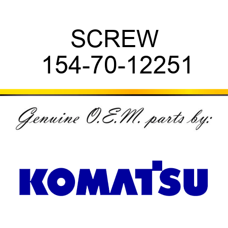 SCREW 154-70-12251