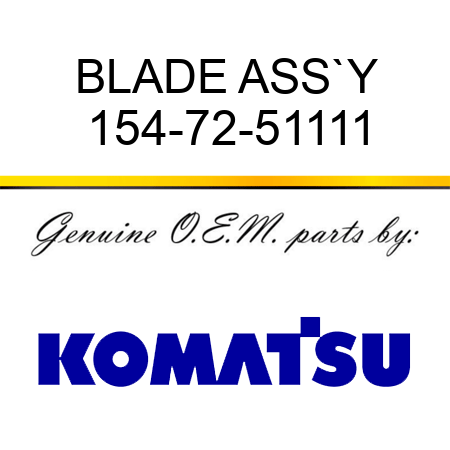 BLADE ASS`Y 154-72-51111