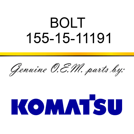 BOLT 155-15-11191