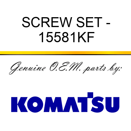 SCREW, SET - 15581KF