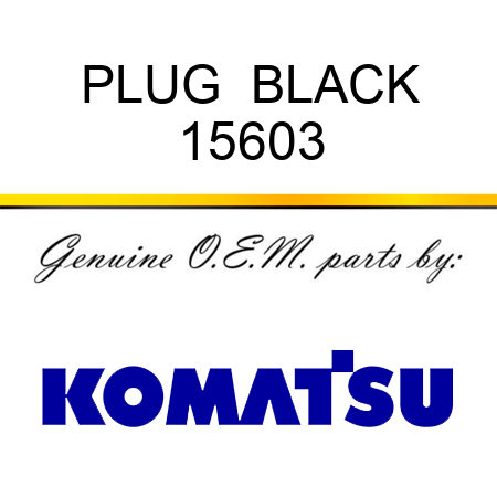 PLUG  BLACK 15603