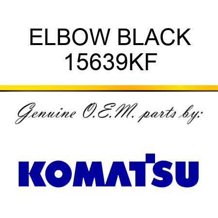 ELBOW, BLACK 15639KF