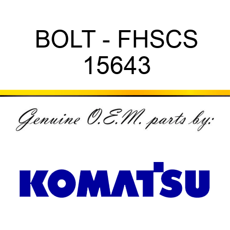 BOLT - FHSCS 15643